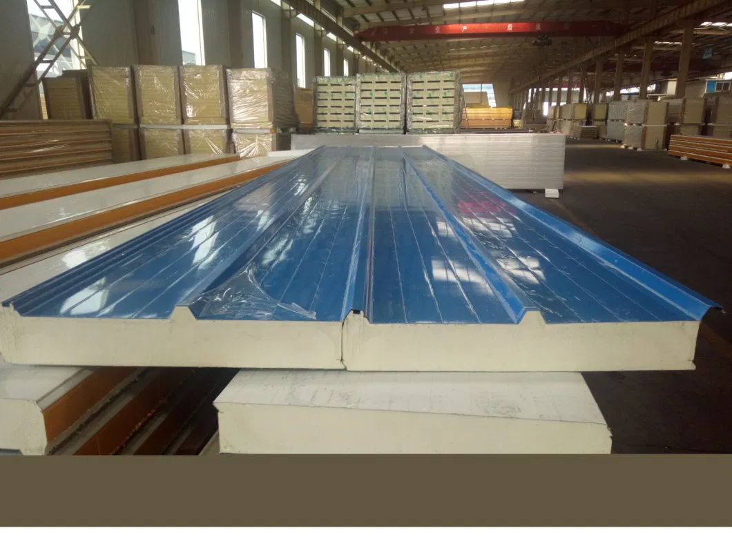 High Quality 30/40/50/75/100/120/150mm Wall and Roof EPS/Rockwool/PU/PIR Insulated Sandwich Panel for Cold Room/Portable House/Poultry House