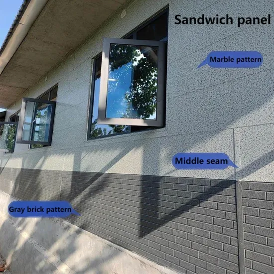 Fire Retardant PU Sandwich Panels Thermal Insulation Sound Proofing Exterior Wall Roof House Carved Metal Exterior Wall Board