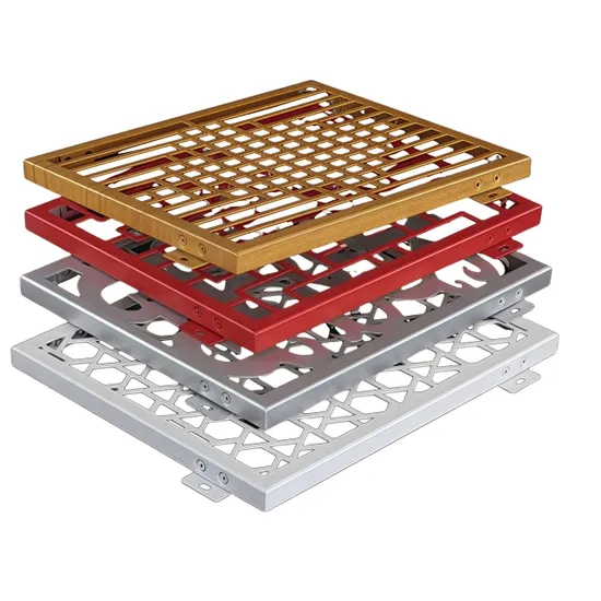 Metal Mesh Decorative Cladding Perforated Punching Sheet Sandwich Facade Curtain Wall Building Material Aluminum Panel