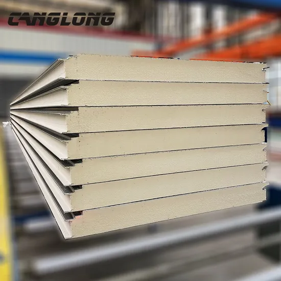 EPS/PU/Rock Wool Sandwich Panel Board Used for Steel House Wall and Roof