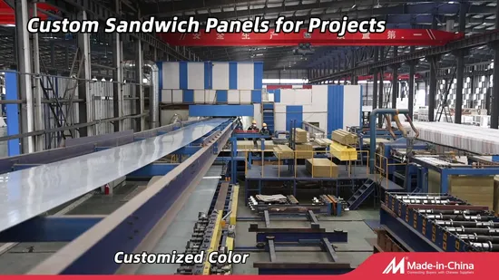 50mm/75mm/100mm/120mm/150mm EPS/Polyurethane/PU/Puf/PIR/PUR Sandwich Panel Insulated Wall/Roofing Panel for Cabin House