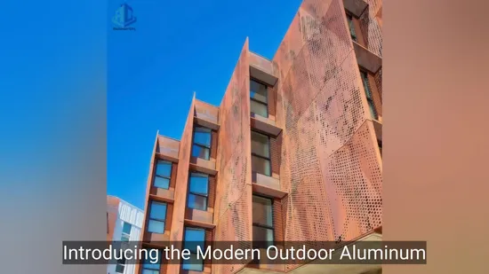 Modern Outdoor Aluminum Decorative Panels Fireproof Engraved Perforated Sheet Exterior Wall Decoration