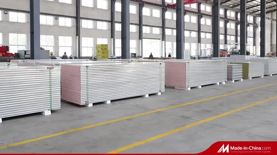 Prefabricated Wall Steel House Building Insulated Fireproof Board EPS/Polystyrene/PU/PIR/PUR/Puf/Polyurethane/Rock Wool/Glasswool Metal Sandwich Panel Price
