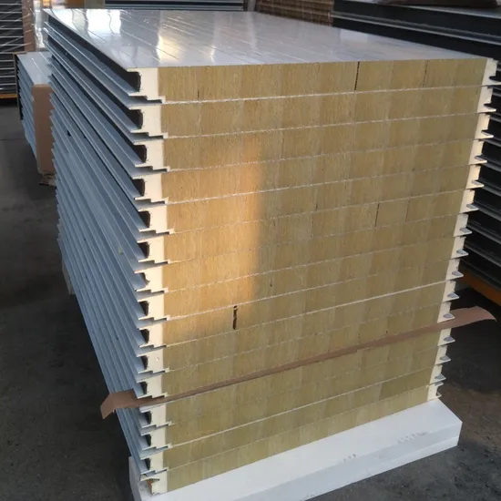 50mm/100mm/150mm Rock Wool/Glass Wool Sandwich Panel for Prefab House/Industrial Workshop