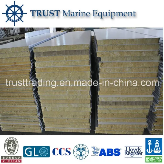Marine Building Material Rock Wool Fireproof Sandwich Wall Panel, Prefabricated House