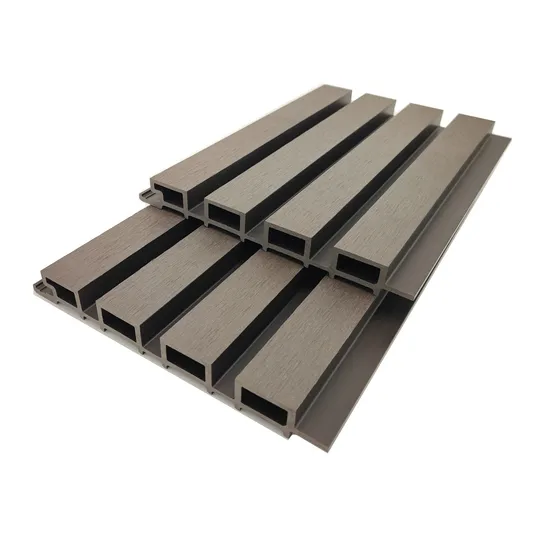 Wood Plastic Composite Fluted Wall Panel WPC Cladding Boards Exterior Wall Panels