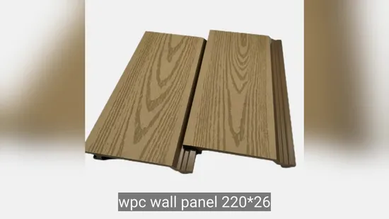 Exterior Decoration Durable Waterproof 3D Fluted Grille WPC Wall Panel 