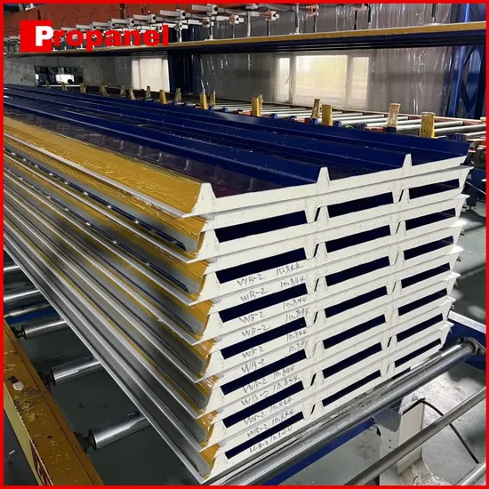 Factory Direct Supply High Quality PU Polyurethane Sandwich Panel Insulated PIR Sandwich Panel EPS Rock Wool Sandwich Panels for Building 