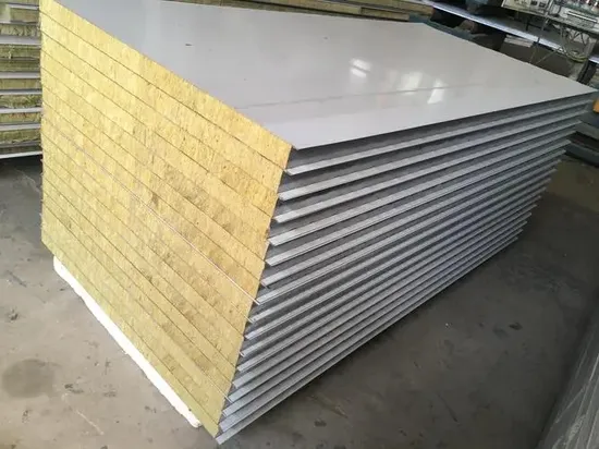 Light Weight Construction Material Board Fireproof and Heat Insulation Rock Wool Sandwich Panel 