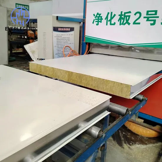 Fireproof Thermal Insulation Rock Wool Sandwich Panel Metal Siding Panels for Exterior and Interior Wall 