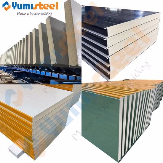 Polyurethane PU/PIR/PUR Insulated Thermal Metal Sandwich Panels for Wall