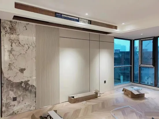 Fluted Indoor Decorative Strip Wood Wall Plastic Panel Plastic Composite Cladding WPC WPC Slat Wall Panel Great Wall Panels Factory Price 